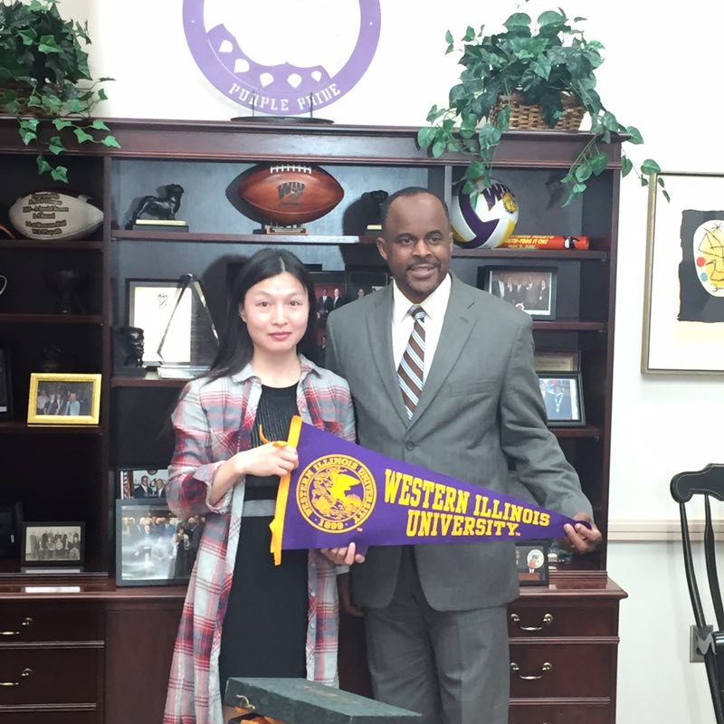 SXPI Teacher Photos with President of Western Illinois University